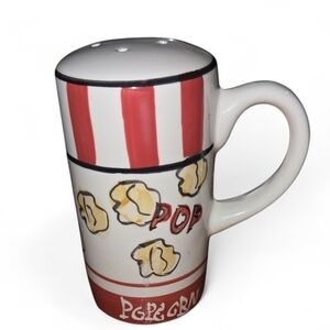 Popcorn Themed Red and White Mug
